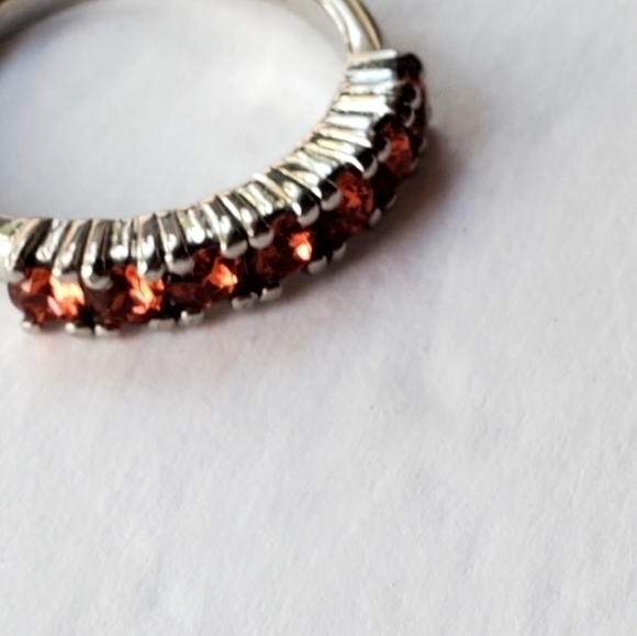 Red Rhinestones Ring 316L SS Size 7 NWOT - Picture 4 of 12